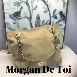 MORGAN DE TOI Gorgeous Suede Camel Shoulder Bag